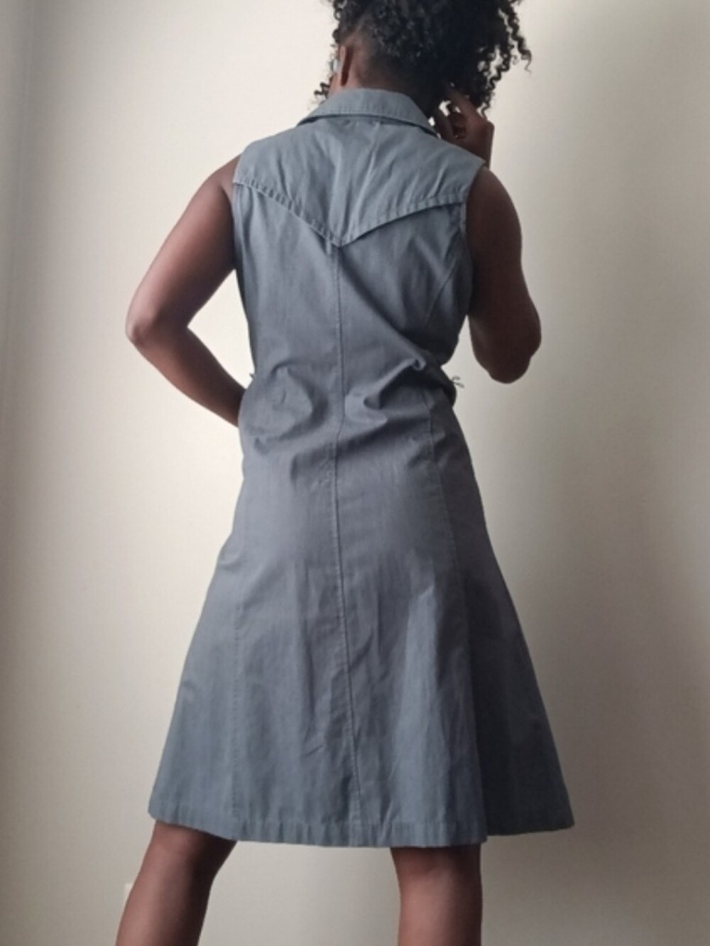 ISAAC MIZRAHI | Double-breasted Shirt Dress - Picture 3 of 3
